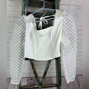 Top shop white shirt size 4